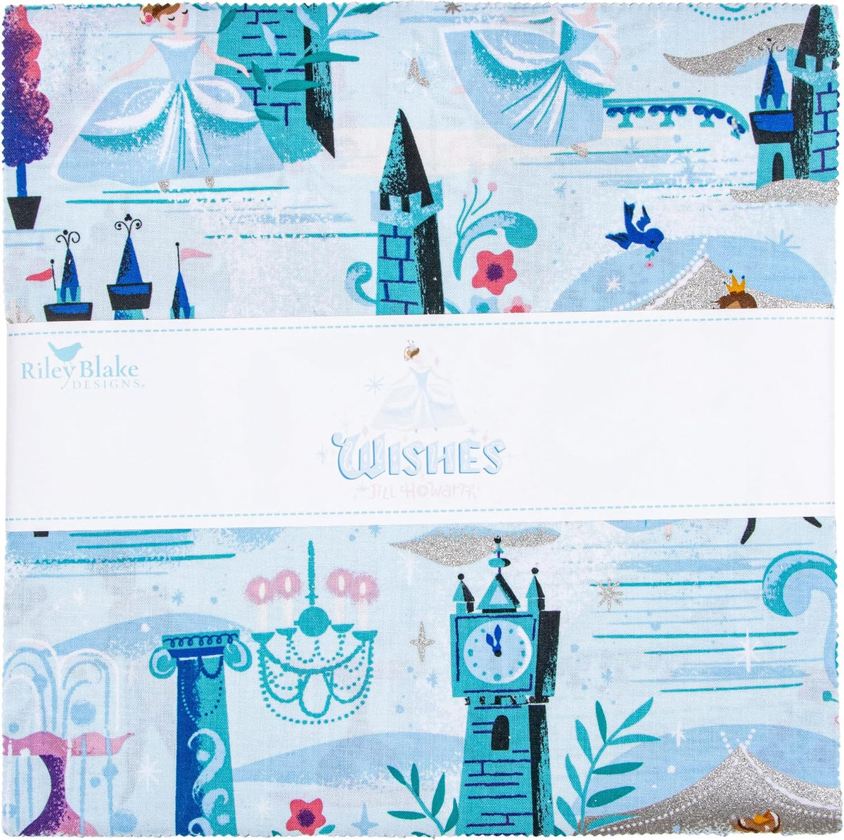 Jill Howarth Wishes 10" Stacker 42 10-inch Squares Layer Cake Riley