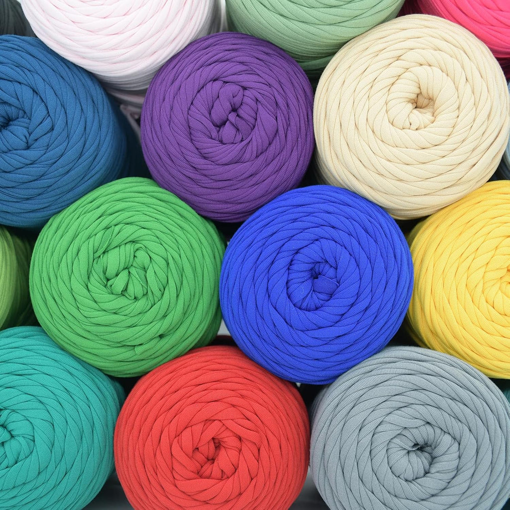 2 Pack Tshirt Yarn for Crochet,Army Green T Shirt Soft Elastic Fabric
