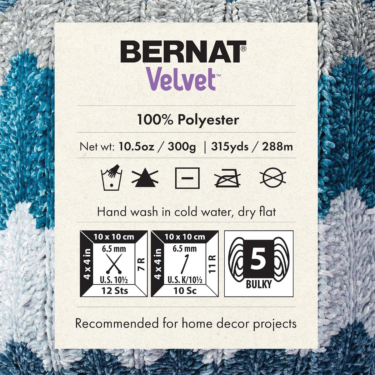 Bernat Velvet Soft Yarn for Crocheting, Mocha, 2-Pack