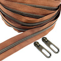 YIXI-SBest Metallic Nylon Coil Zippers #5 10 Yards Sewing Zippers Bulk
