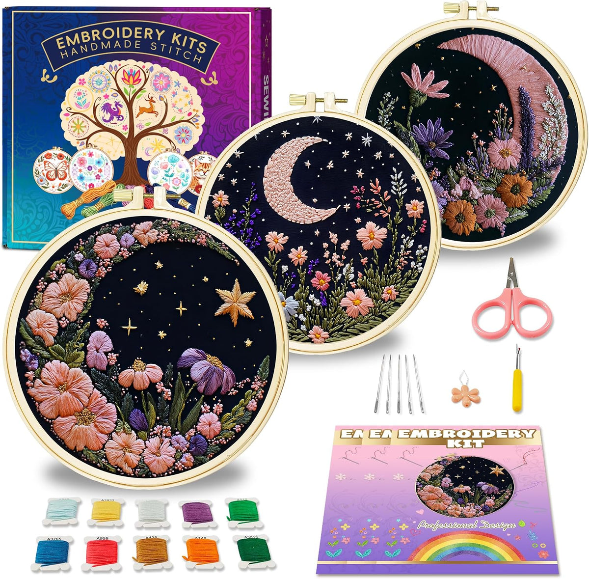 Huacan Embroidery Kit for Adults Beginner - Embroidery Kits for Adults