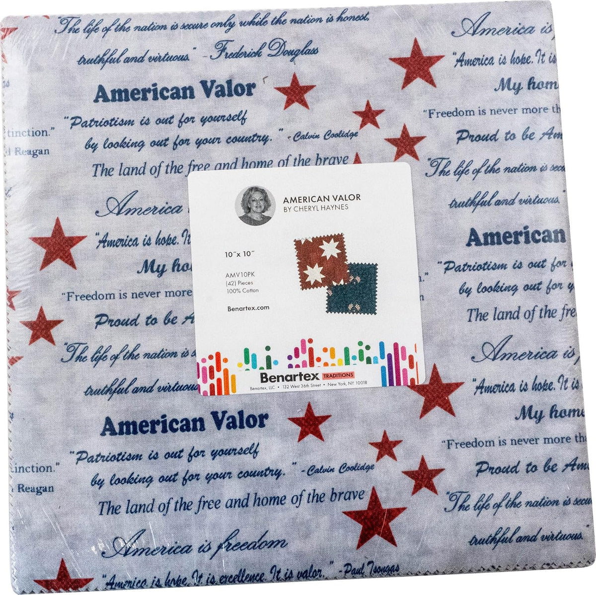 Cheryl Haynes American Valor 10X10 Pack 42 10-inch Squares Layer Cake