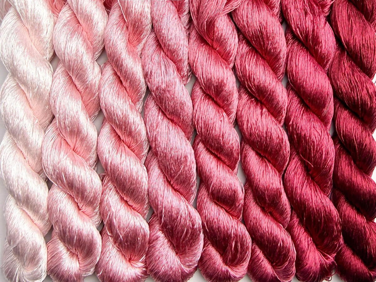 100% Mulberry Silk Embroidery Thread 8 Colors 22m Each (35)