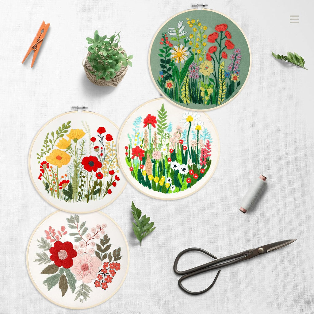 Bonroy Embroidery Kit for Beginners with Instructions,Cross Stitch