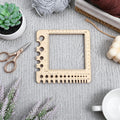 CCOCC 2026 New Wooden Crochet and Knitting Gauge Ruler, Poplar Yarn