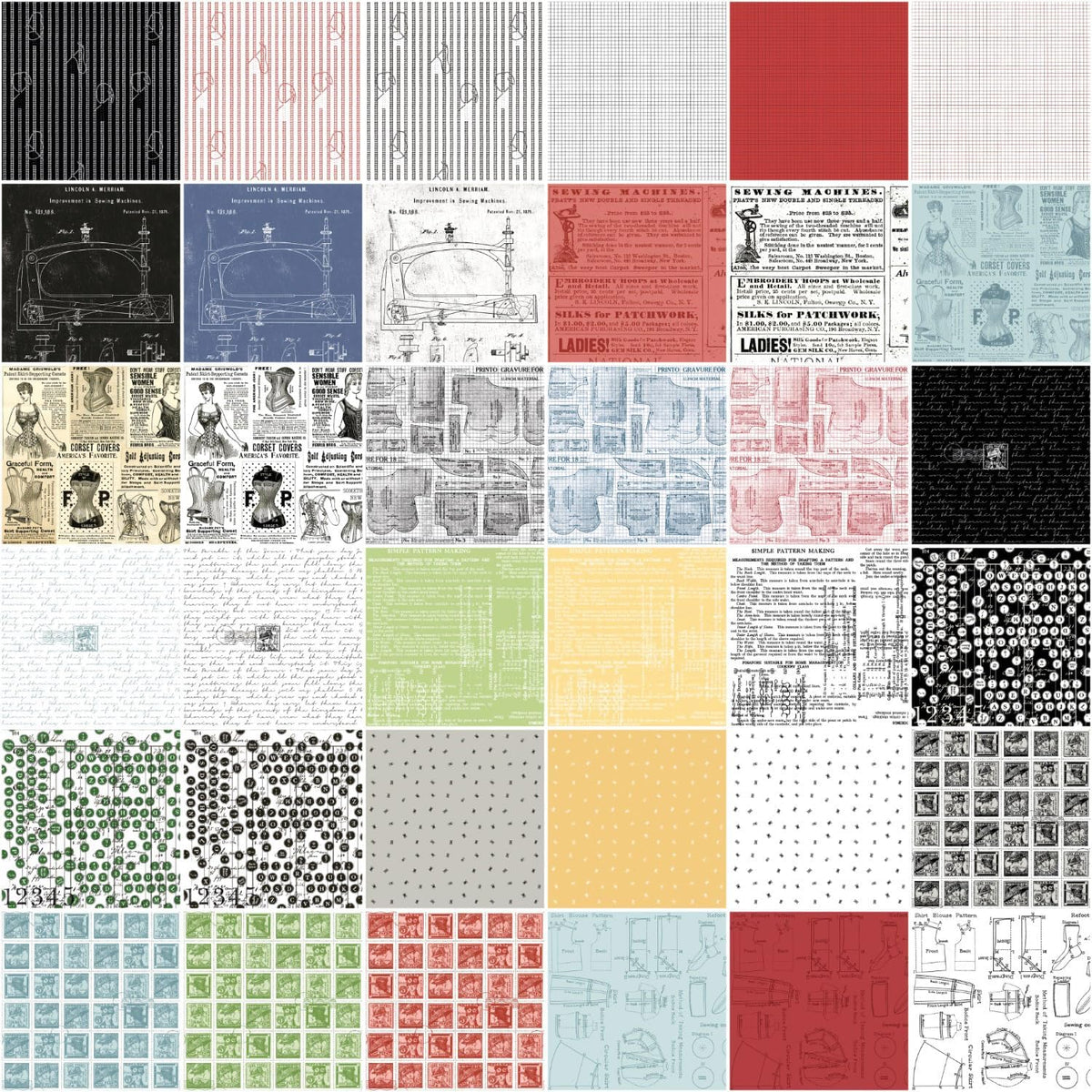 J Wecker Frisch Sew Journal Rolie Polie 40 2.5-inch Strips Jelly Roll