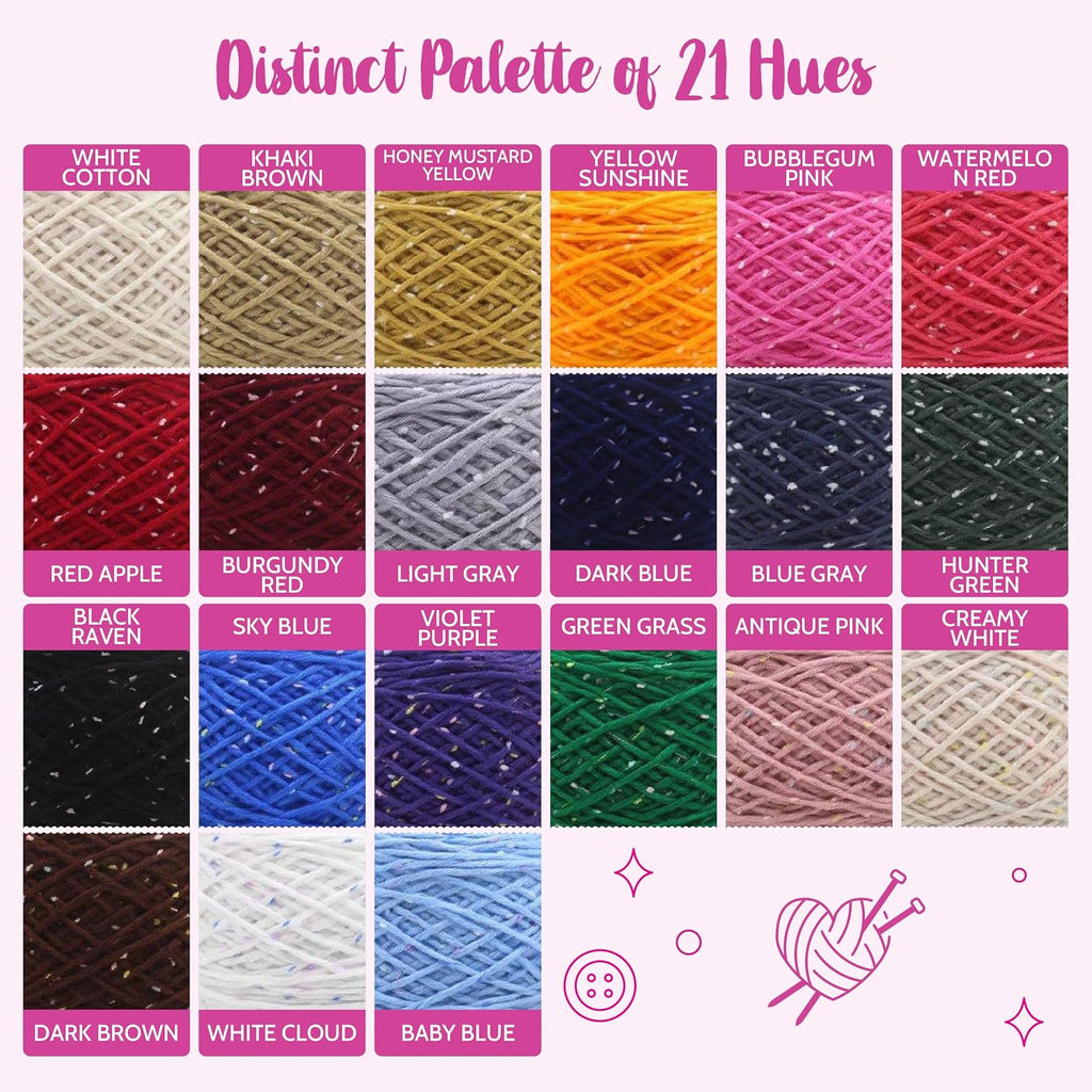 Tweed Twinkles Bulky Acrylic Yarn, 2-Pack (400Yds/400G), Hunter Green