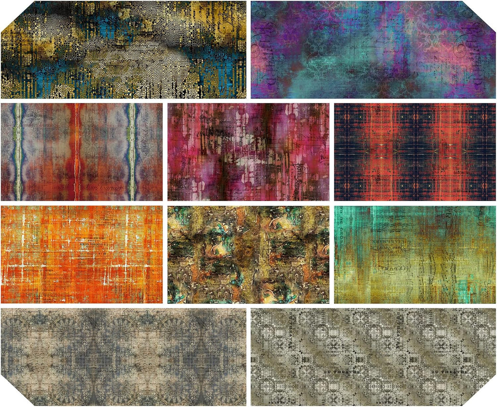 Abandoned 2 Fat Quarter Bundle (10 Pieces) by Tim Holtz Eclectic