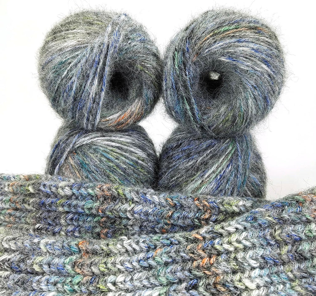 Luxury Variegated Wool Blended Yarn, 60% Polyester 20% Acrylic 10%