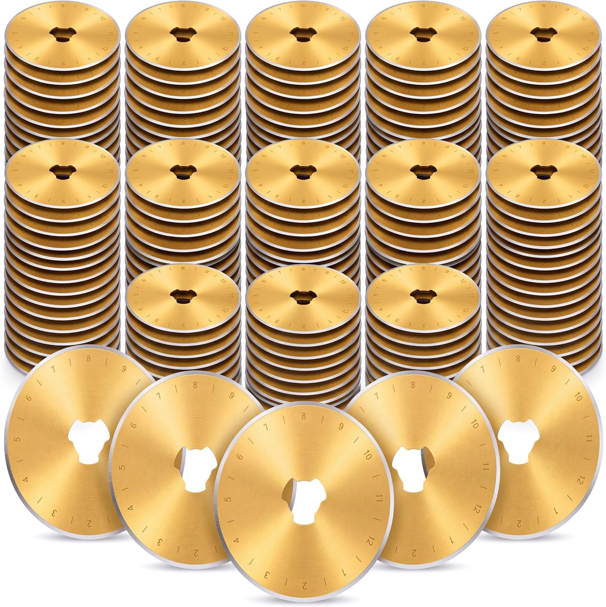 ElaraBerry 100 Pack 45mm Rotary Cutter Blades, Titanium Coated