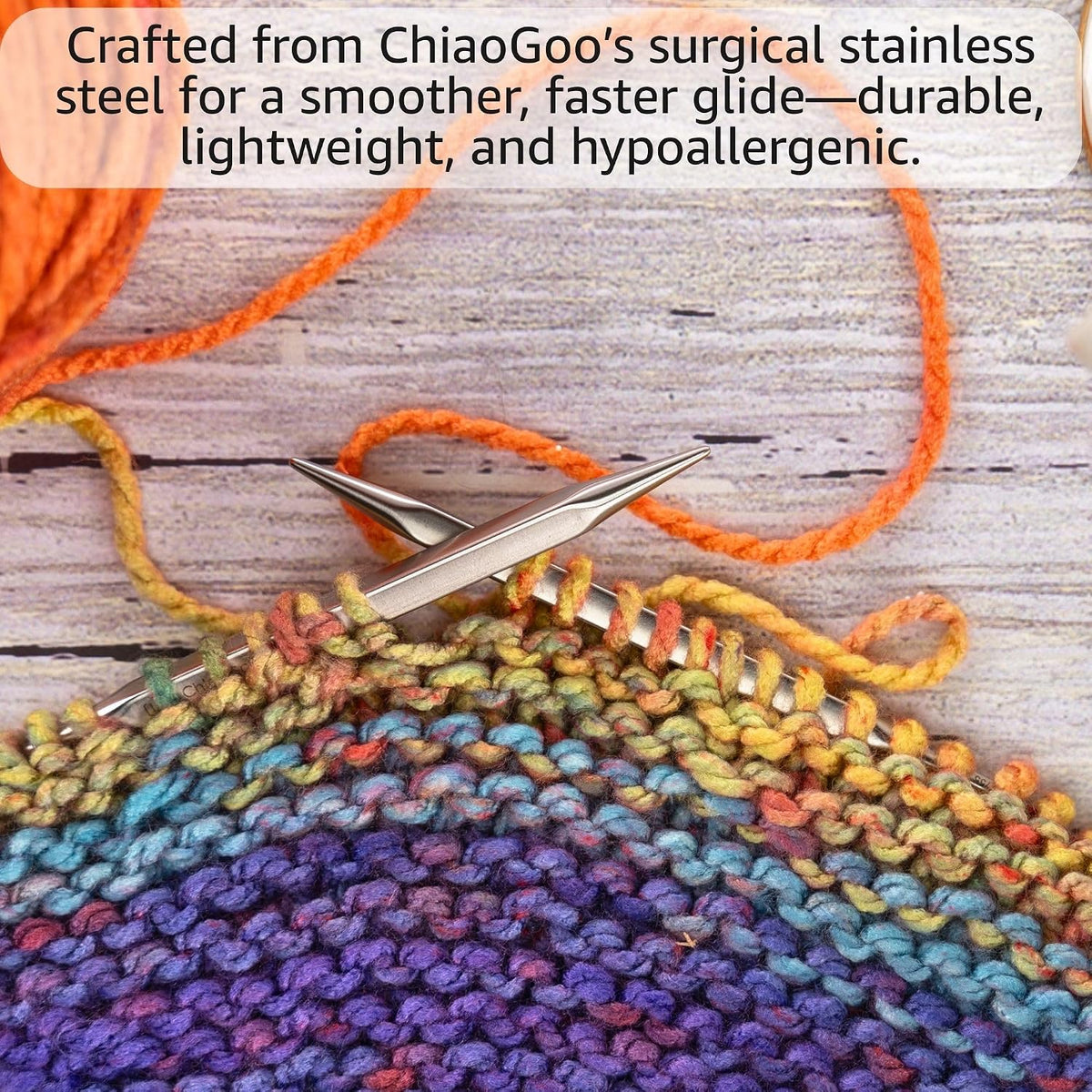ChiaoGoo Quads 5 in. US 8 (5 mm) [S] IntChg. Circular Needle Tips
