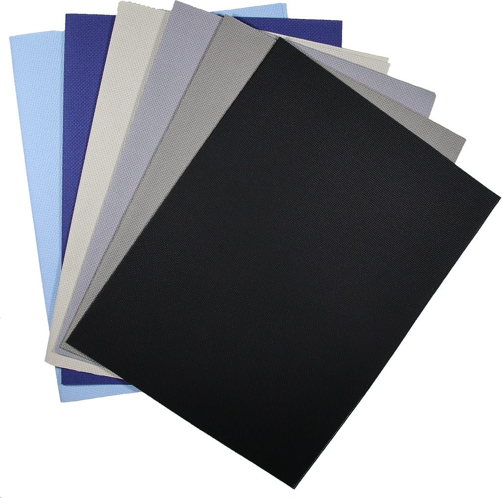 KCS 6 pc of 12" x 18" (30cmx45cm) Counted Cotton Aida Cloth Cross