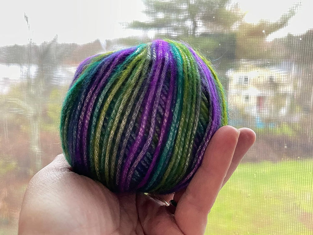 Lilac, Green Shades, Purple, Teal Picasso Fuzzy with Subtle Sheen