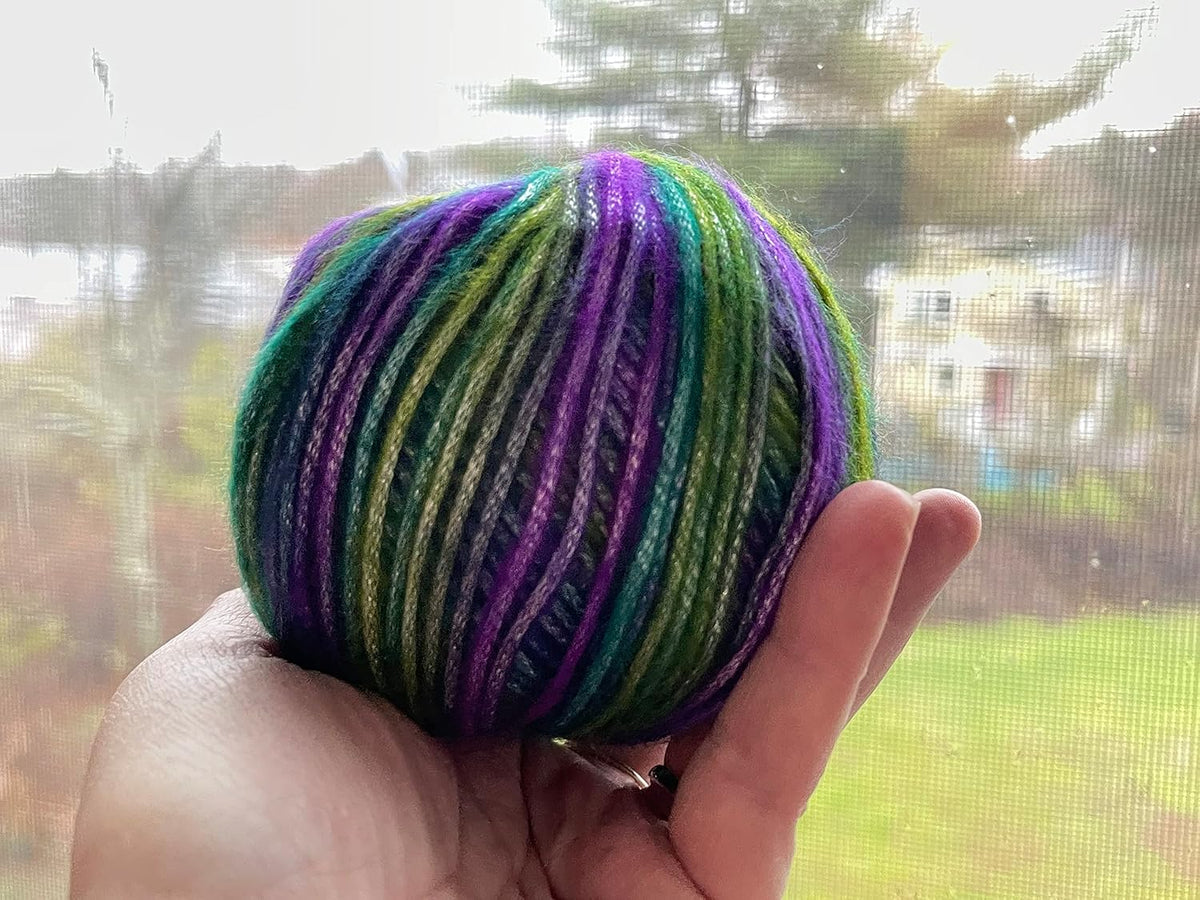 Lilac, Green Shades, Purple, Teal Picasso Fuzzy with Subtle Sheen