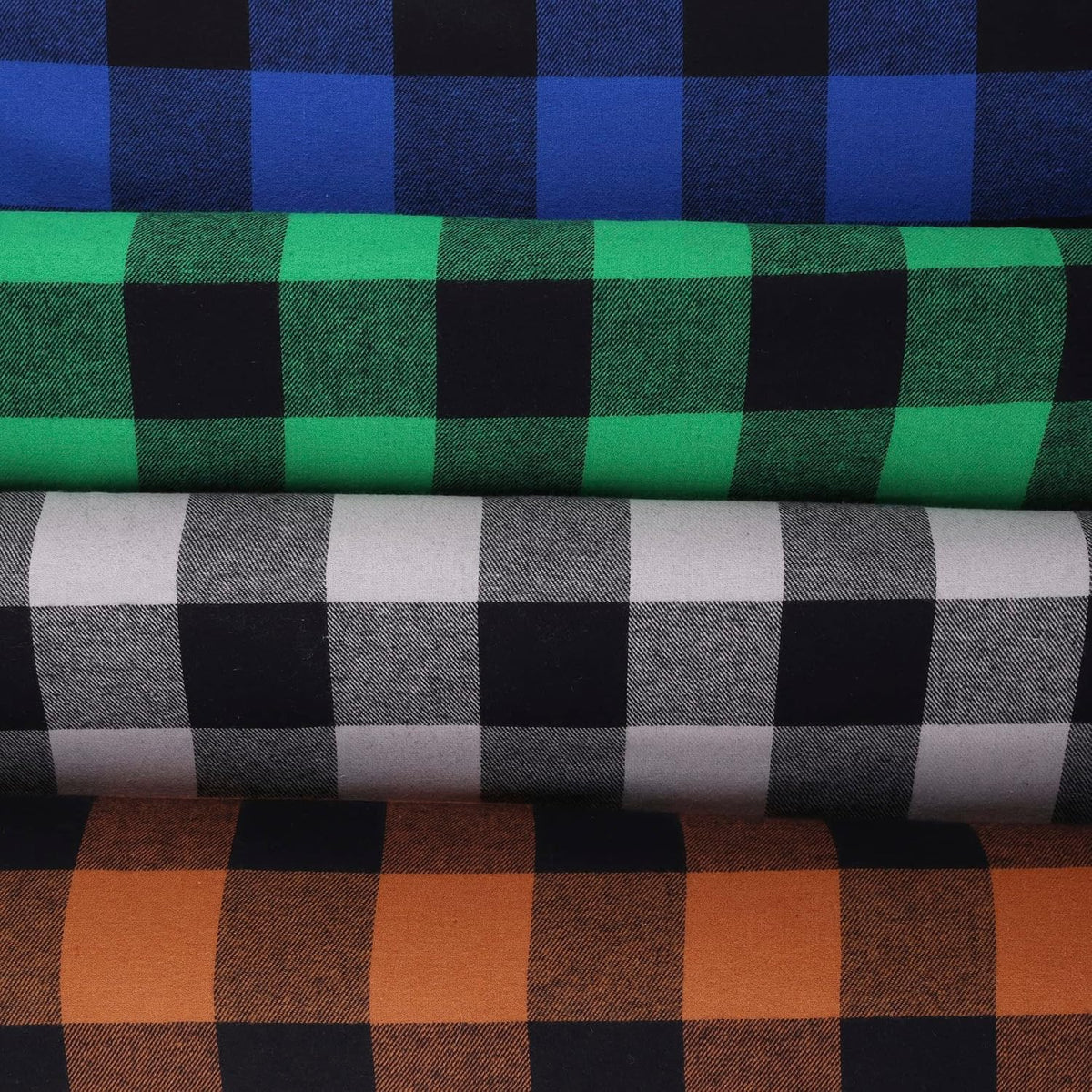 Mook Fabrics Yarn Dyed Flannel Buffalo Plaid, Red, Cut By The Yard