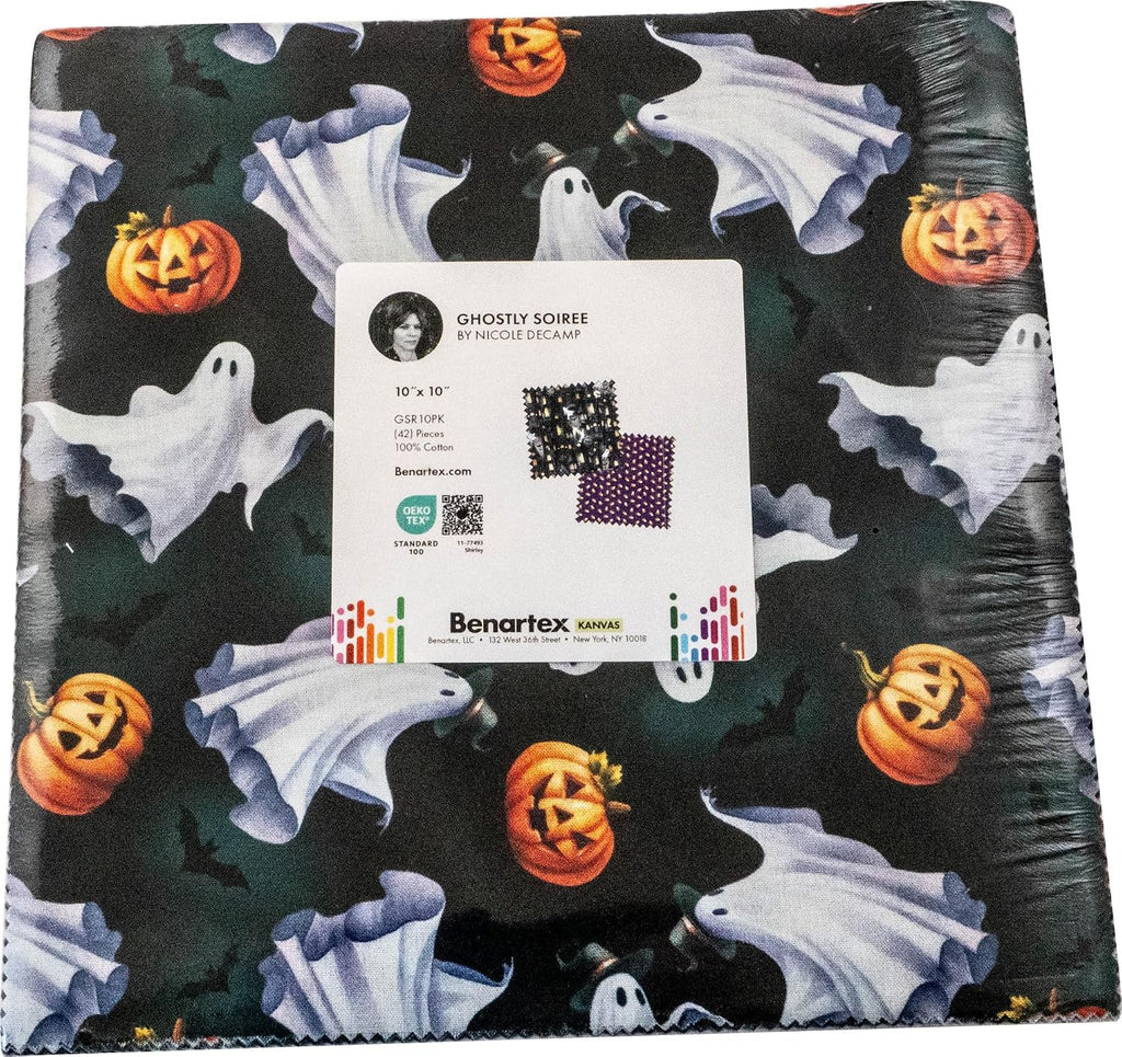 Nicole DeCamp Ghostly Soiree 10X10 Pack 42 10-inch Squares Layer Cake