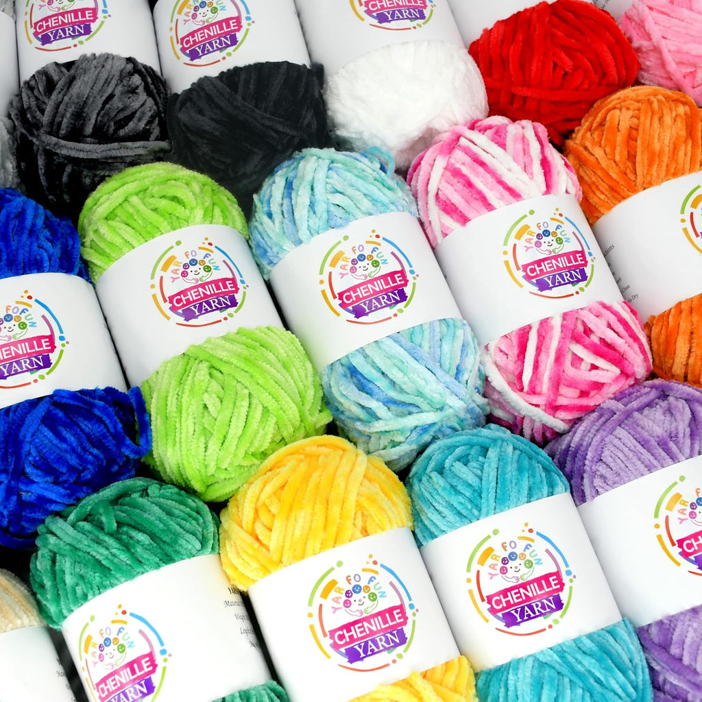 100g Velvet Chenille Yarn for Crocheting,Royal Blue Fluffy Velvet