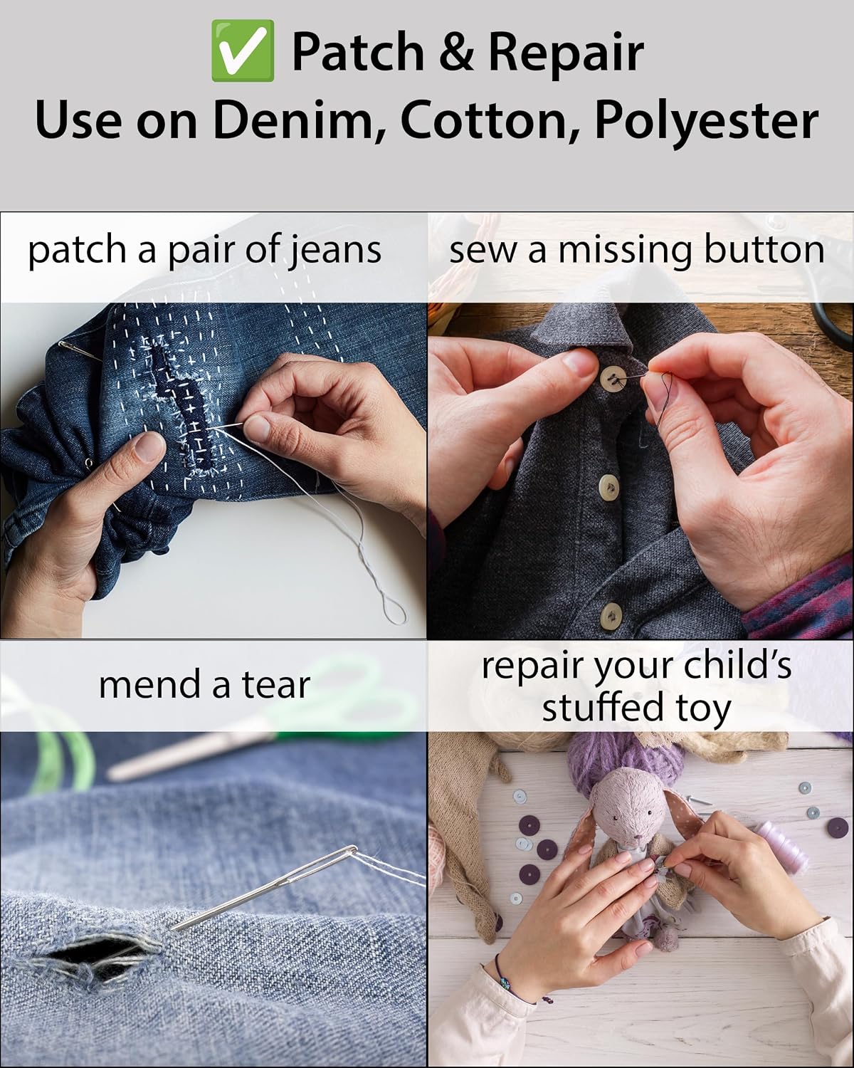 Vellostar Mini Hand Sewing Kit for Adults, Small Travel Case, 18