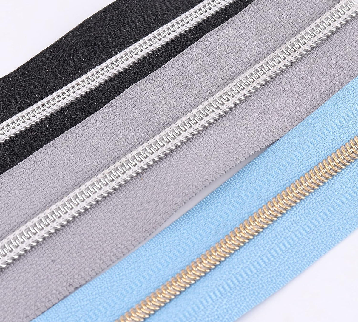 Lueao Cqinju-Sewing Zippers 3# Nylon Zippper Coil Colorful Zipper Tape