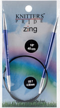 Knitter's Pride KP140070 Zing Fixed Circular Needles 16"-Size 7/4.5mm