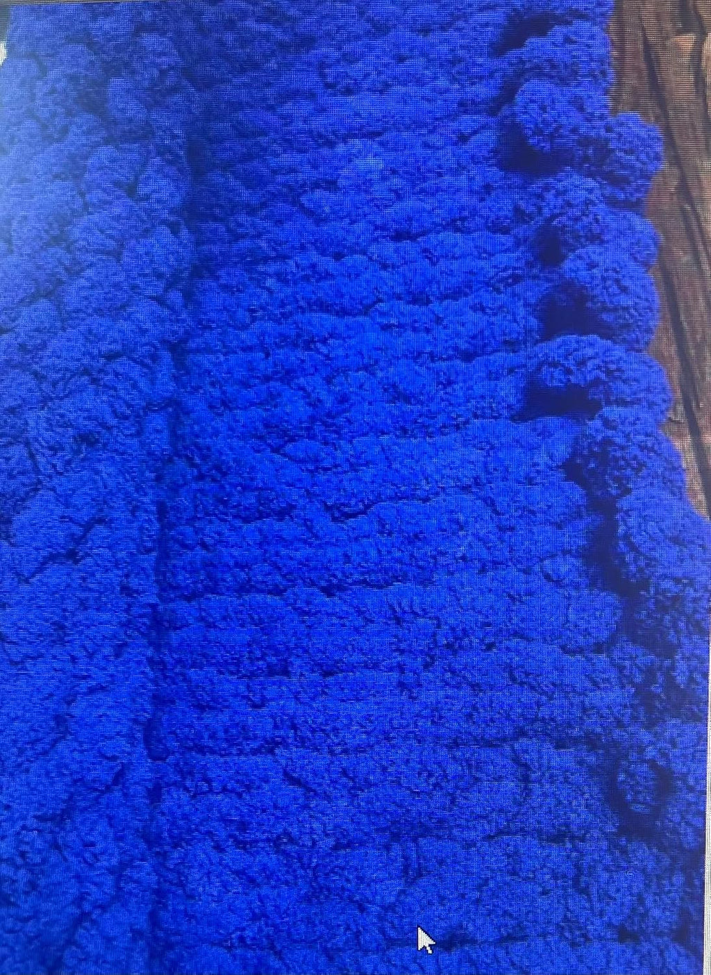 Chunky Chenille Royal Blue Yarn for Crocheting and Handknitting Big
