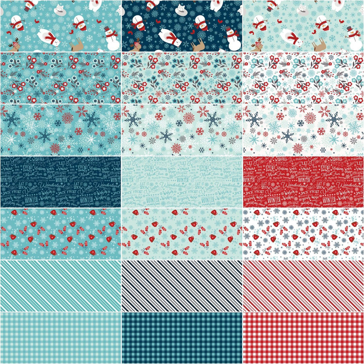 Lori Whitlock A Perfect Winter Rolie Polie 40 2.5-inch Strips Jelly