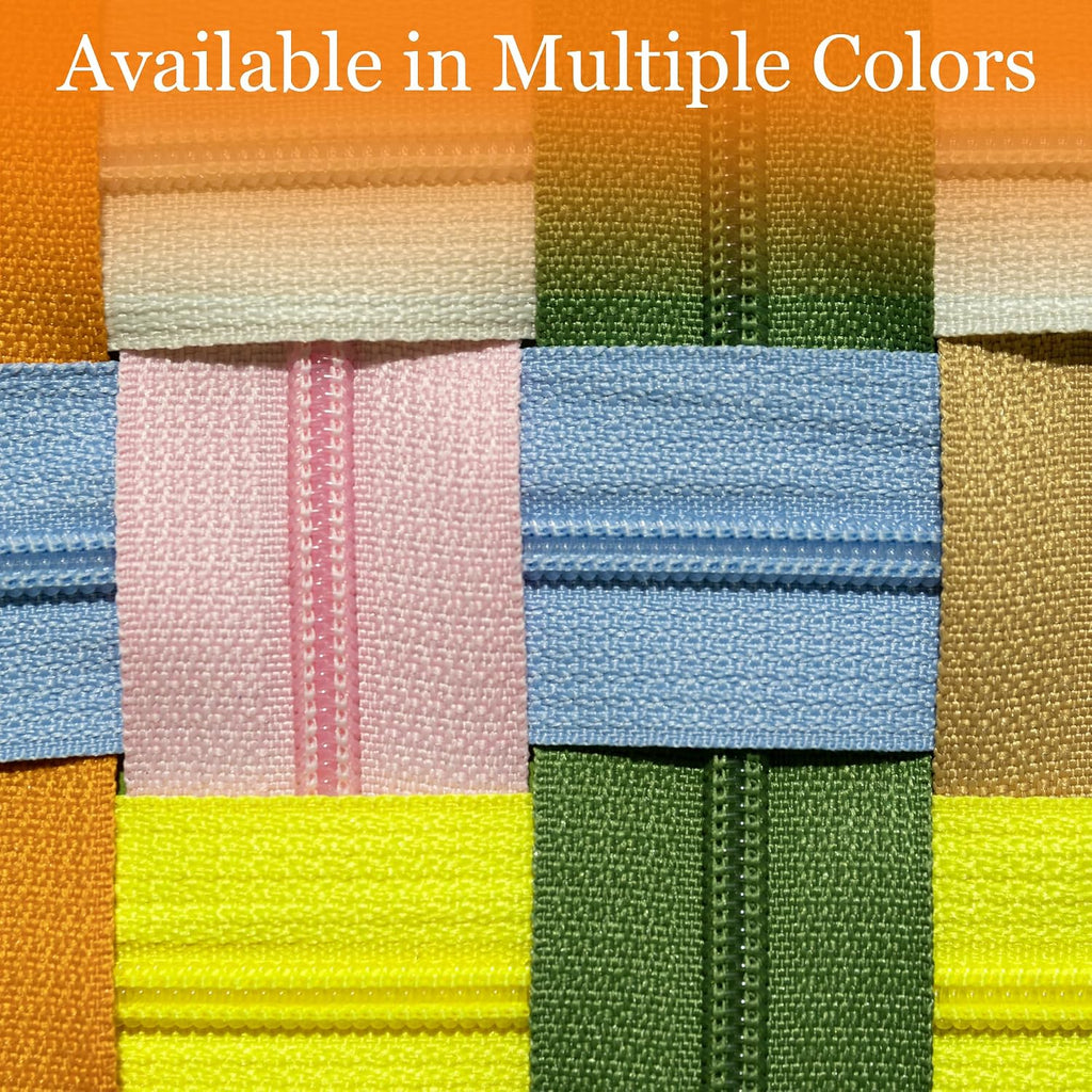 Majestic Giftware #7 Nylon Coil Zippers by the Yard for Sewing