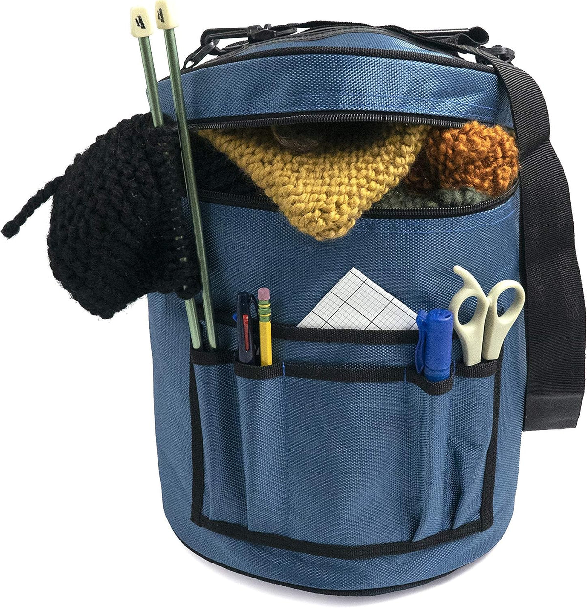 Laminet Crochet,Yarn,Knitting Storage Organizer Caddy Tote Bag, Large