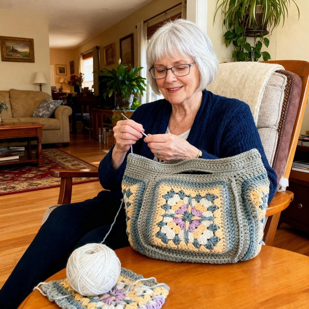 TPRPYN Granny Square Bag Crochet Kit with Yarn Knitting Patchwork