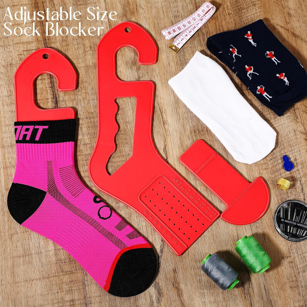 Doublefill 4 Pcs Sock Blockers for Knitting, Adjustable Sock Blockers