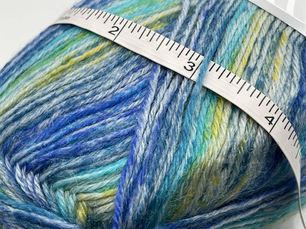 Blues, Yellow, Green Sock Varicolor Yarn - Ice Yarns Superwash Merino