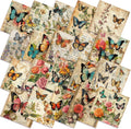 HunnmingRe 20 Pcs 10''x10'' Vintage Butterflies Quilting Fabric