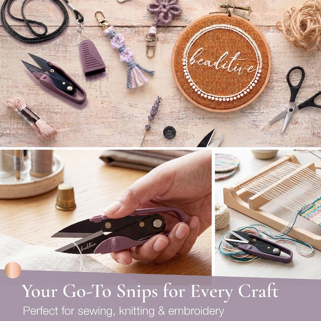Beaditive Premium Thread Snips - Thread, Yarn, Embroidery Snipper for
