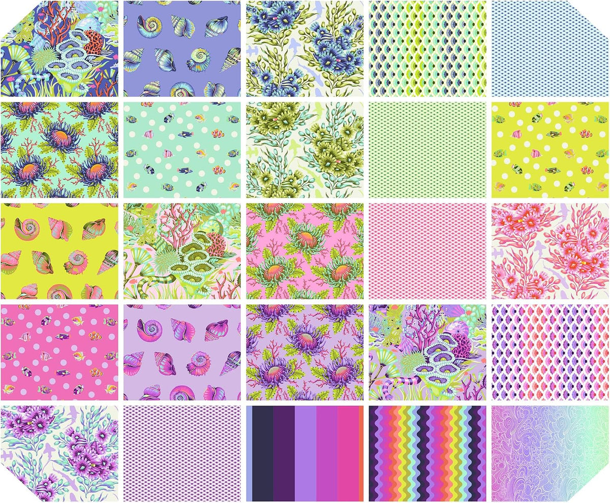 Tula Pink Floral Reef 25 Fat Quarters FreeSpirit Fabrics