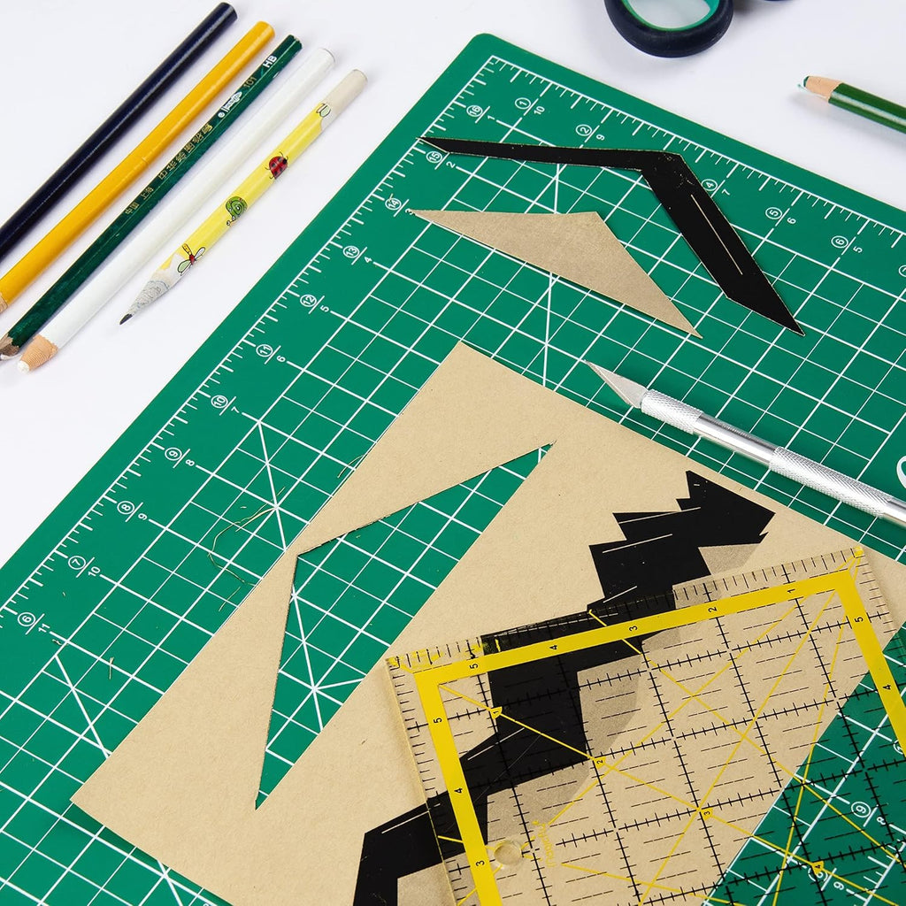 Ecraft Self-Healing Cutting Mat 12x18 Inch, Double-Sided 5-Ply Gridded