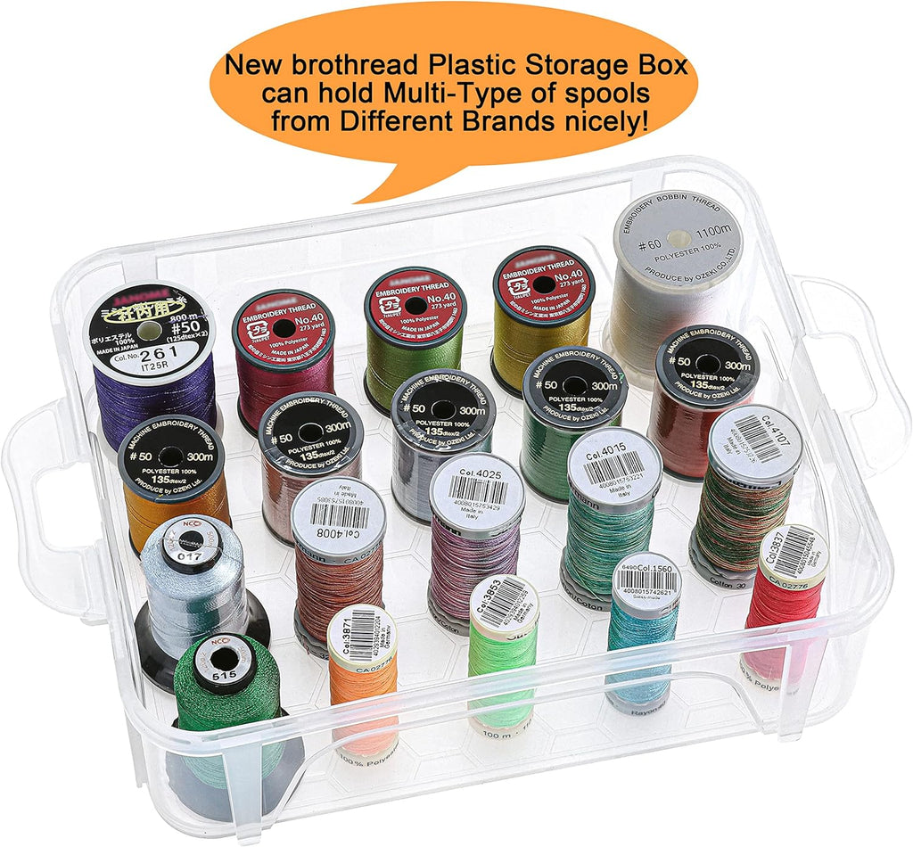 New brothread 1 Layer Stackable Clear Storage Box Organizer