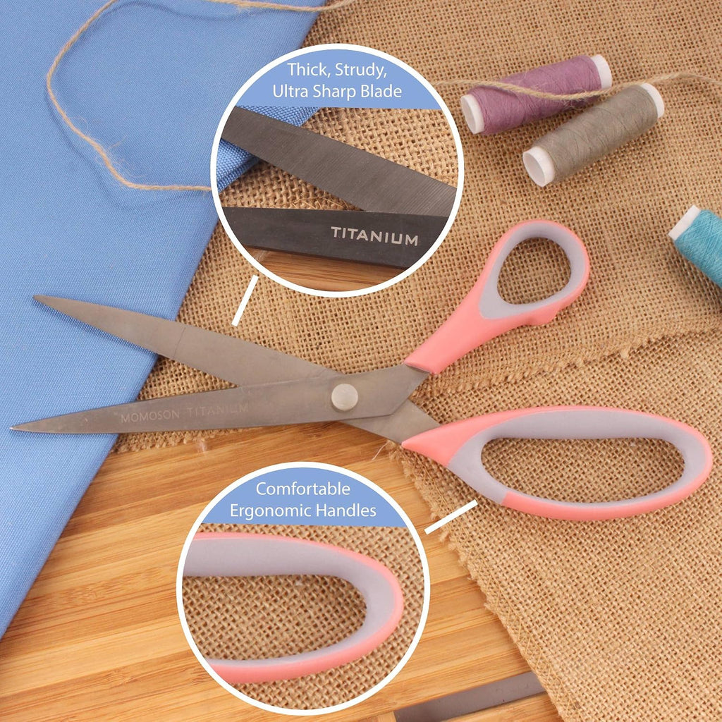 JubileeYarn Titanium Softgrip Scissors Set - Pinking, Sewing, Arts