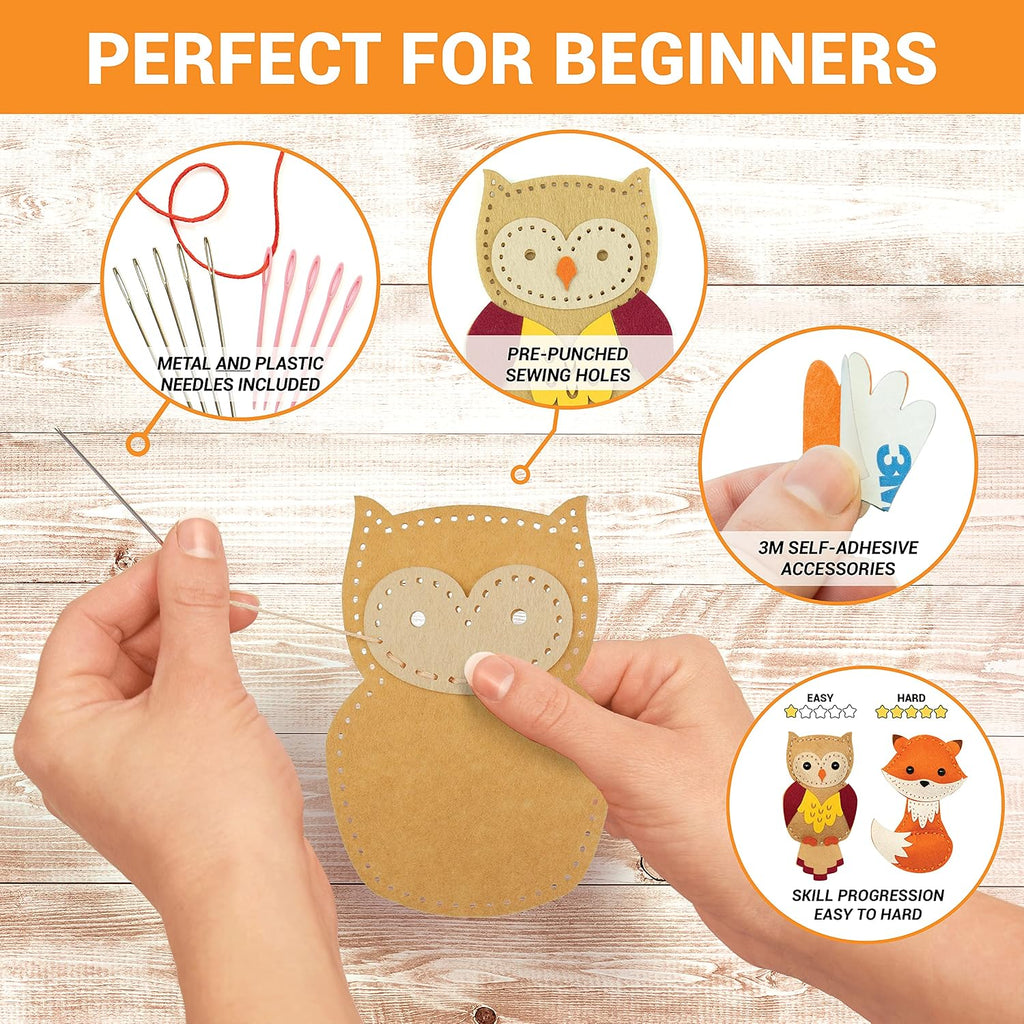 Craftorama Sewing Kit for Kids, Fun and Educational Animal Craft Set