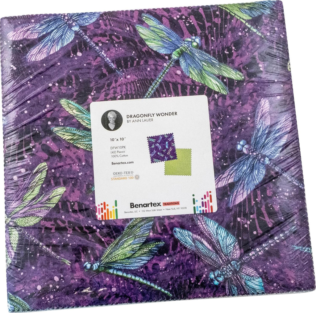 Ann Lauer Dragonfly Wonder 10X10 Pack 42 10-inch Squares Layer Cake