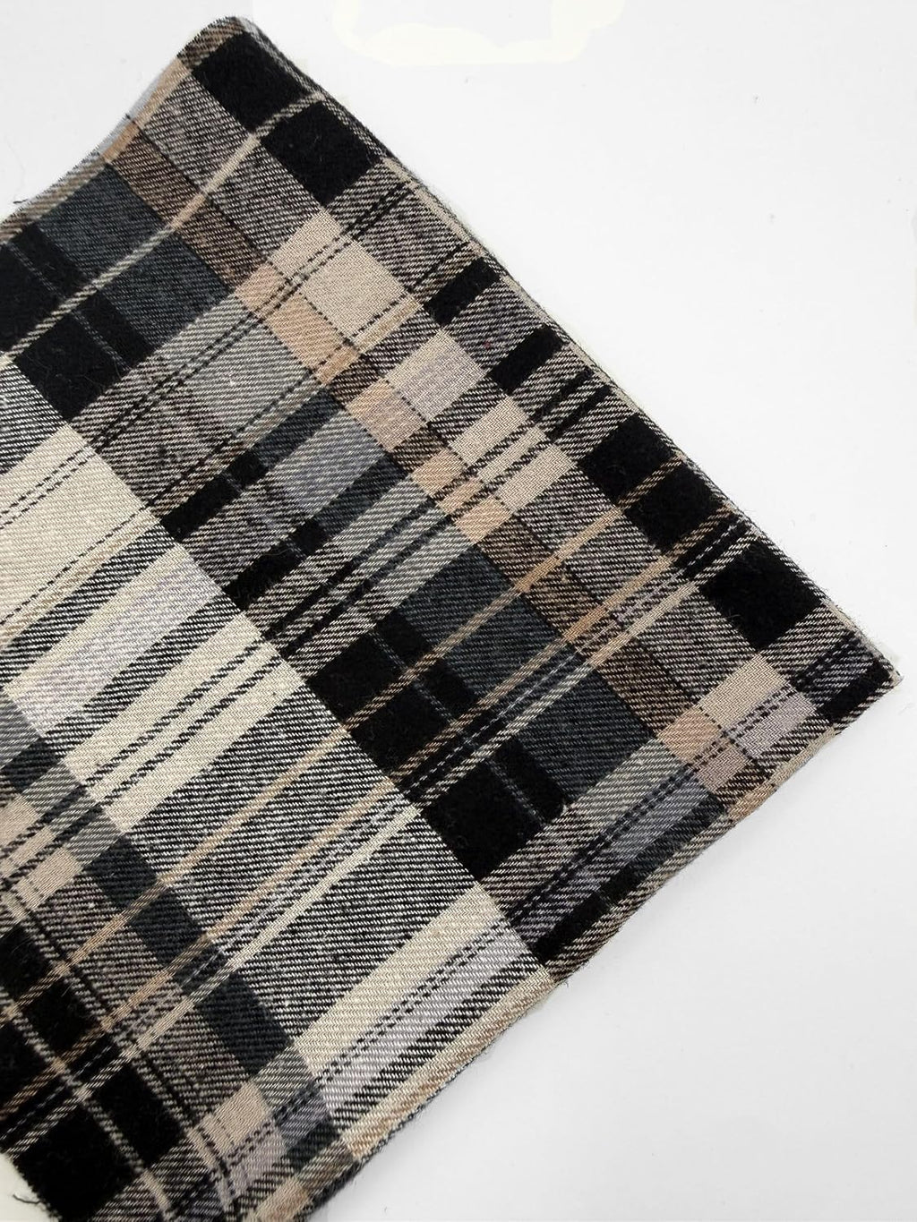 EOVEA 100% Cotton Flannel Fabric by The Yard | Brushed Plaid Tartan