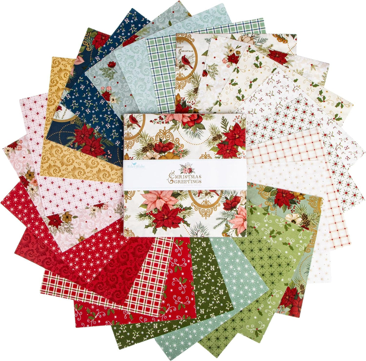 Sandy Gervais Christmas Greetings 10" Stacker 42 10-inch Squares Layer