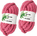 DDL&HEXI 2 Park Super Chenille Chunky Yarn,Blanket Making Kit,Jumbo