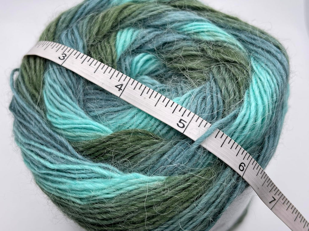 Turquoise, Sage Green, Slate Cake Alpaca Fine - Alpaca, Acrylic