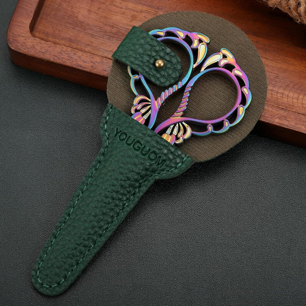 YOUGUOM 2 Pack Embroidery Scissors Cases, Craft Scissor Cover