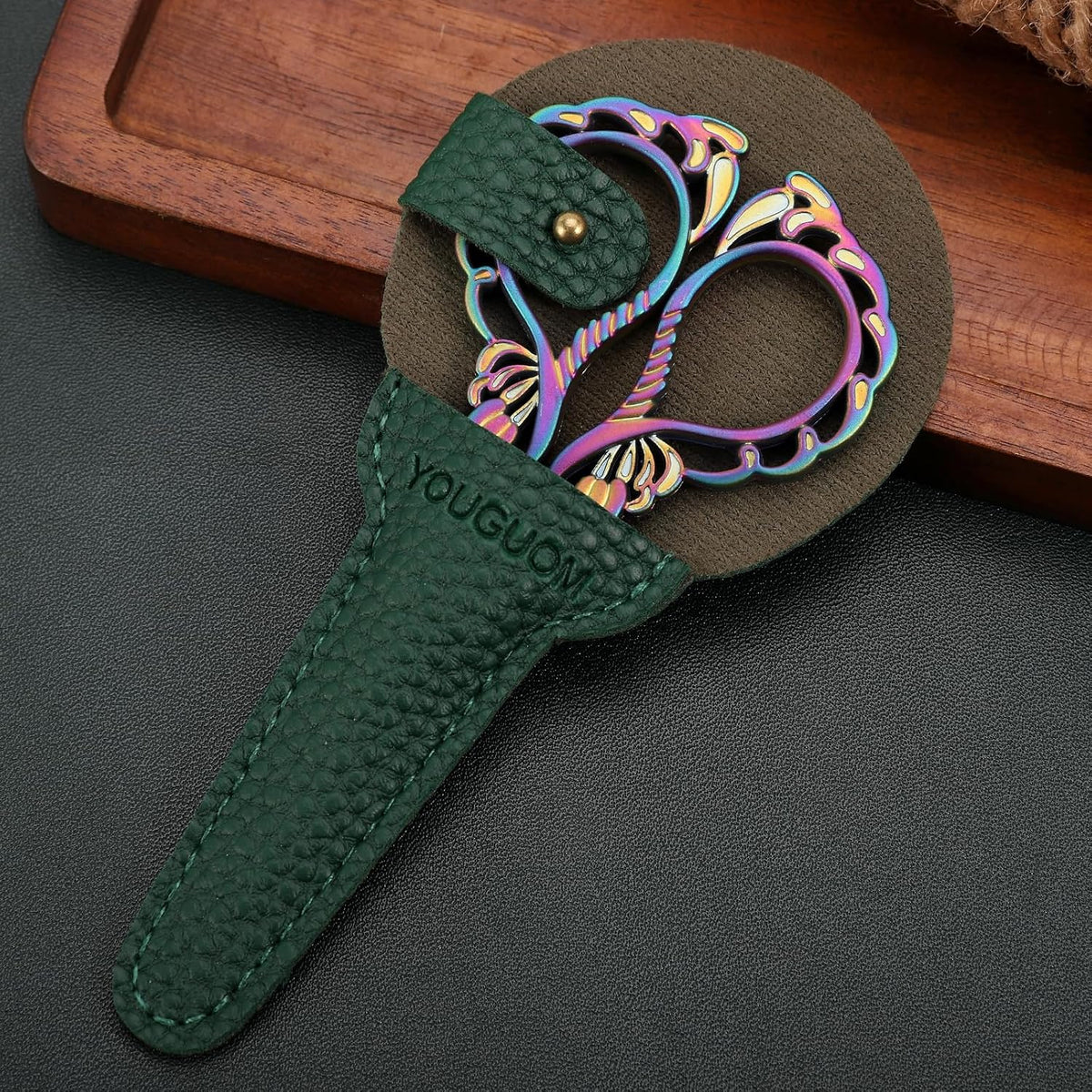 YOUGUOM 2 Pack Embroidery Scissors Cases, Craft Scissor Cover