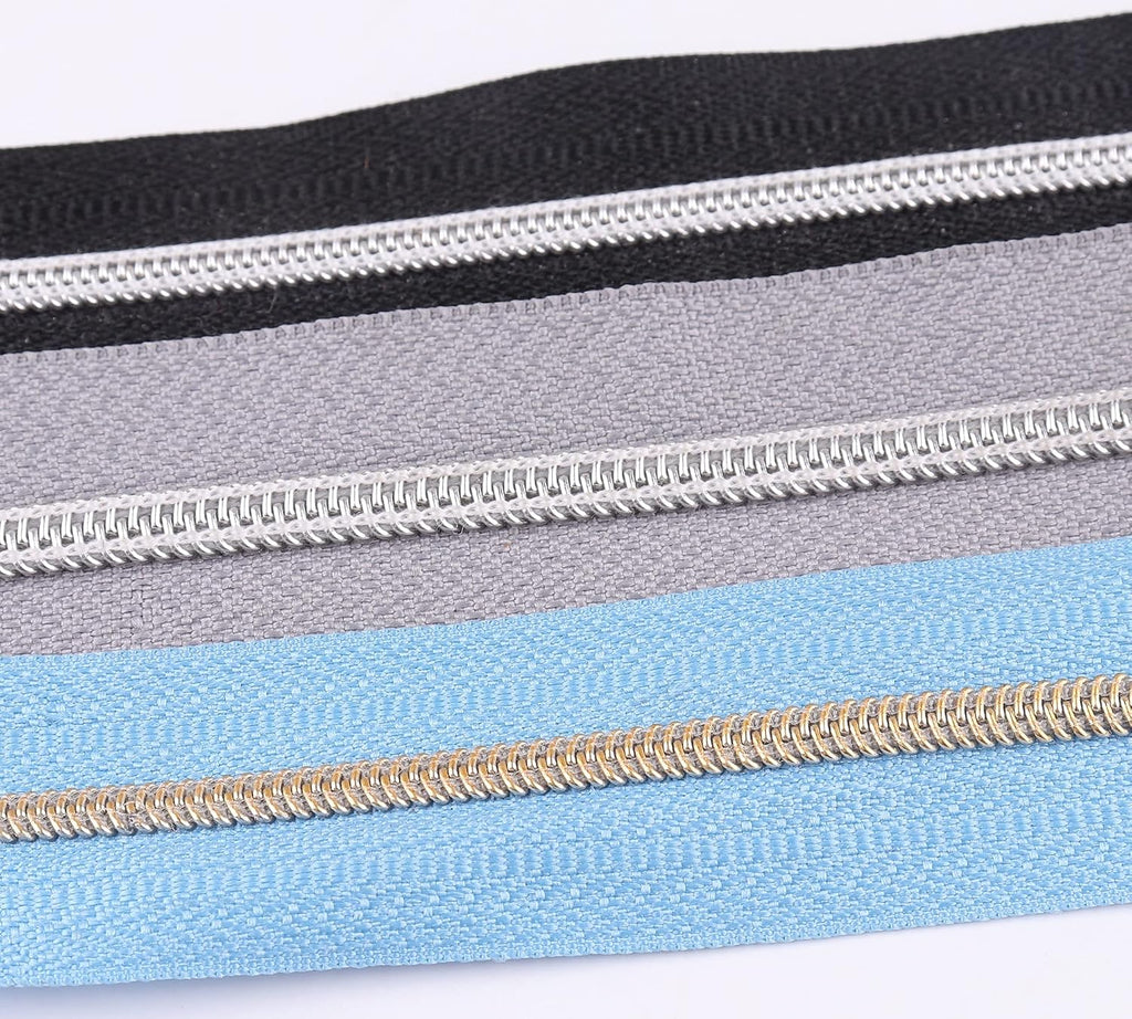 Lueao Cqinju-Sewing Zippers 3# Nylon Zippper Coil Colorful Zipper Tape