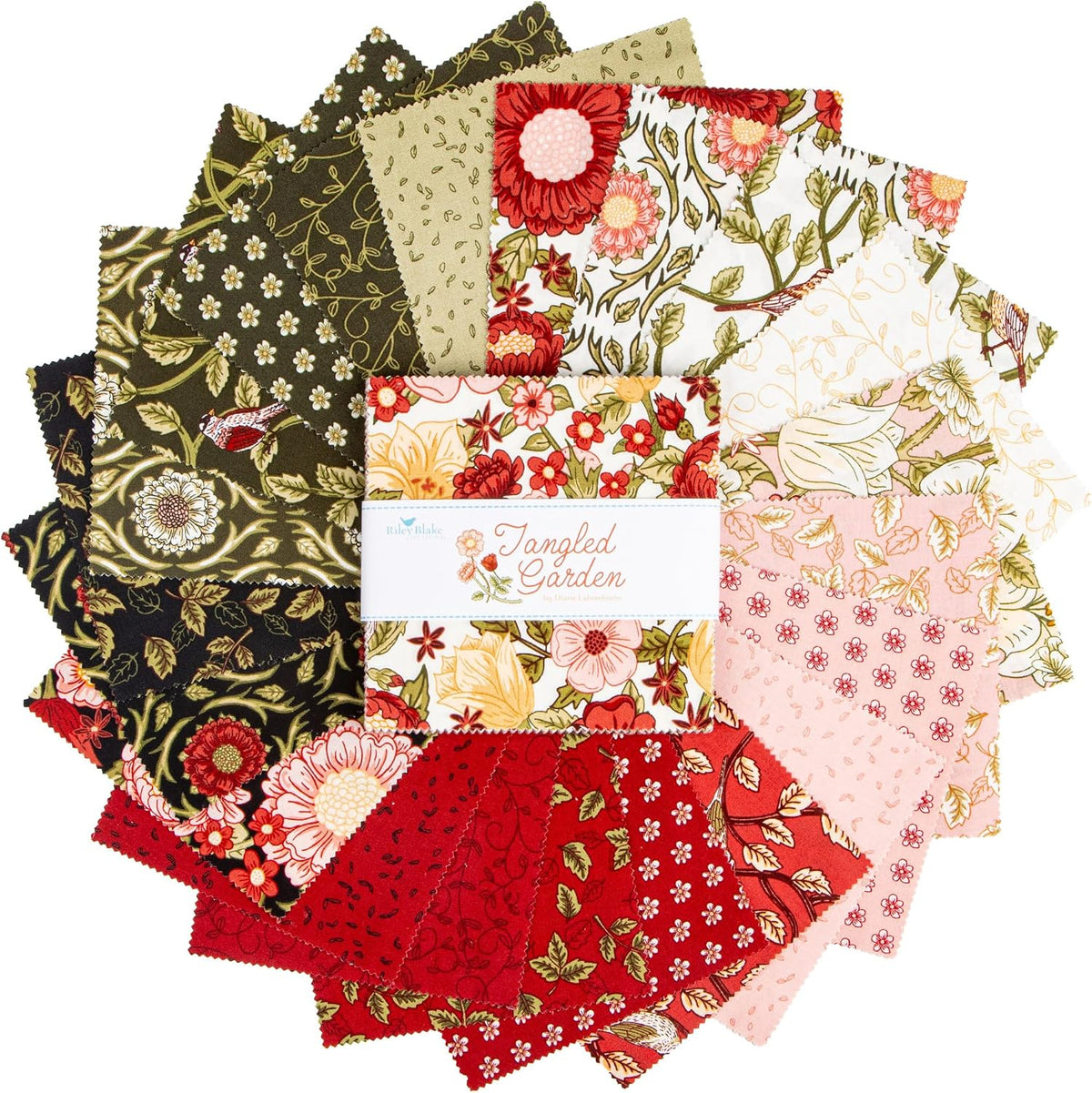 Diane Labombarbe Tangled Garden 5" Stacker 42 5-inch Squares Charm