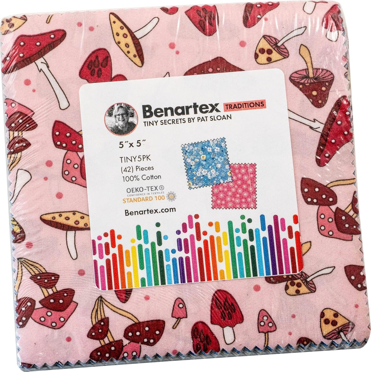 Pat Sloan Tiny Secrets 5X5 Pack 42 5-inch Squares Charm Pack Benartex
