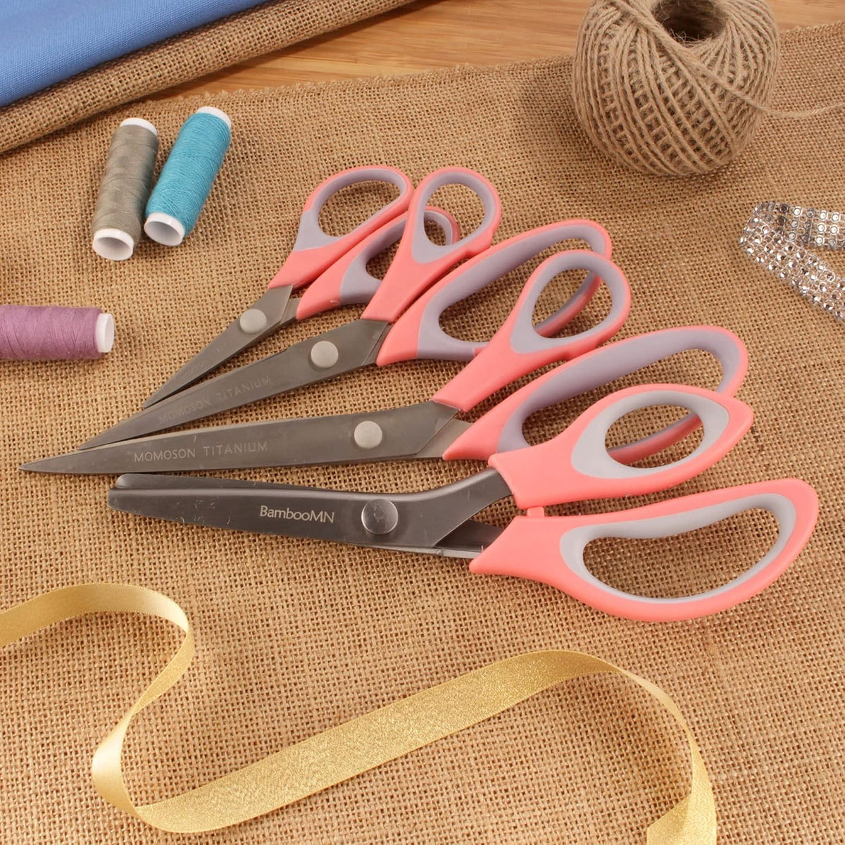 JubileeYarn Titanium Softgrip Scissors Set - Pinking, Sewing, Arts