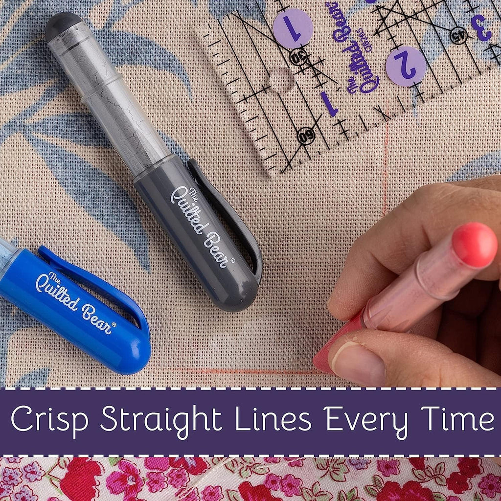 The Quilted Bear Chalk Fabric Marker for Sewing - Pen Style Refillable
